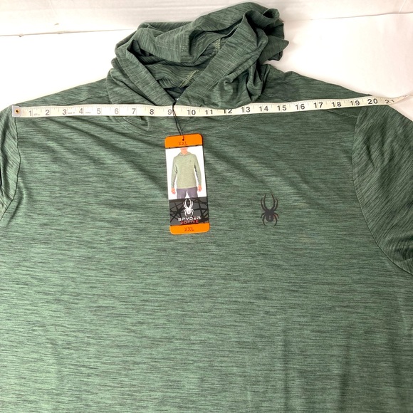 Spyder Active Men’s Hooded sweatshirt Green 2XL NWT moisture wicking - Picture 3 of 7